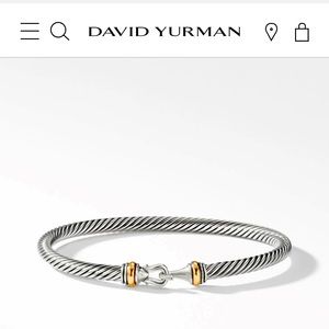 David Yurman Buckle Bracelet in Sterling Silver with 18K Yellow Gold